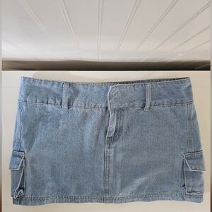 Princess Polly Light Blue Denim Mini Skirt
